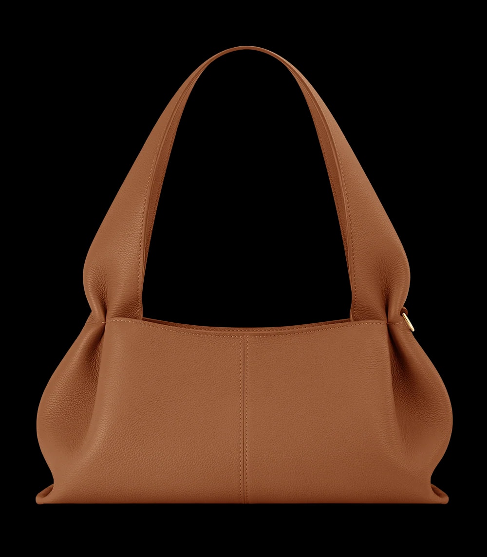 Polène NUMÉRO NEUF EAST-WEST Camel Grained — authentic Polène bag