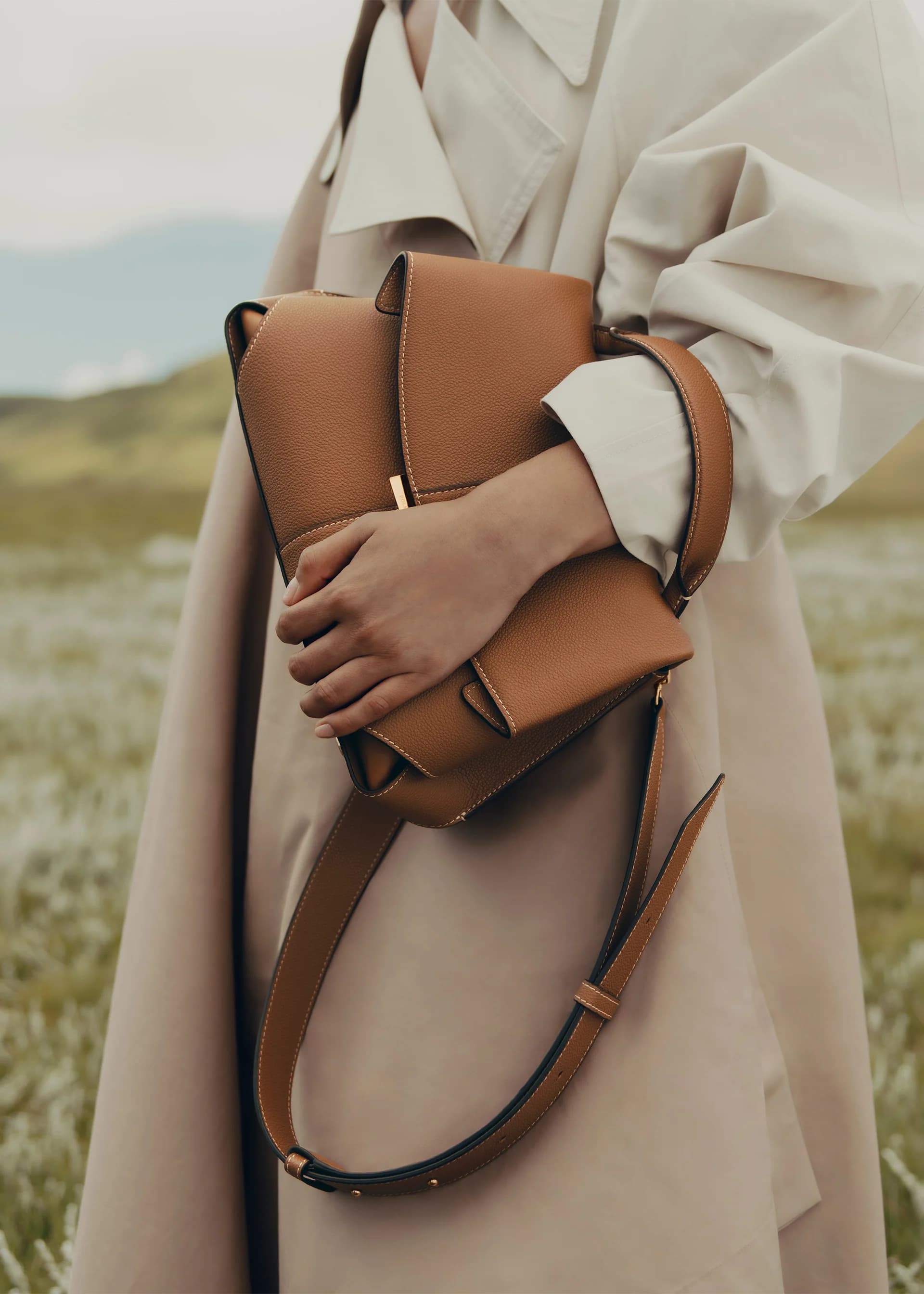 Polène Bag MOKKI — Camel Grained